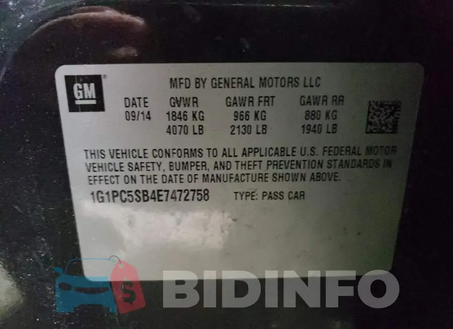1G1PC5SB4E7472758 Photo# 12