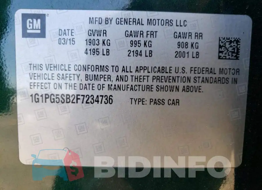 1G1PG5SB2F7234736 Photo# 12