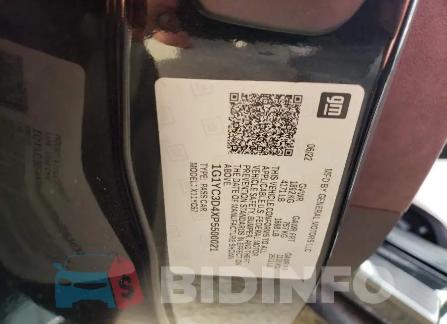1G1YC3D4XP5500021 Photo# 13