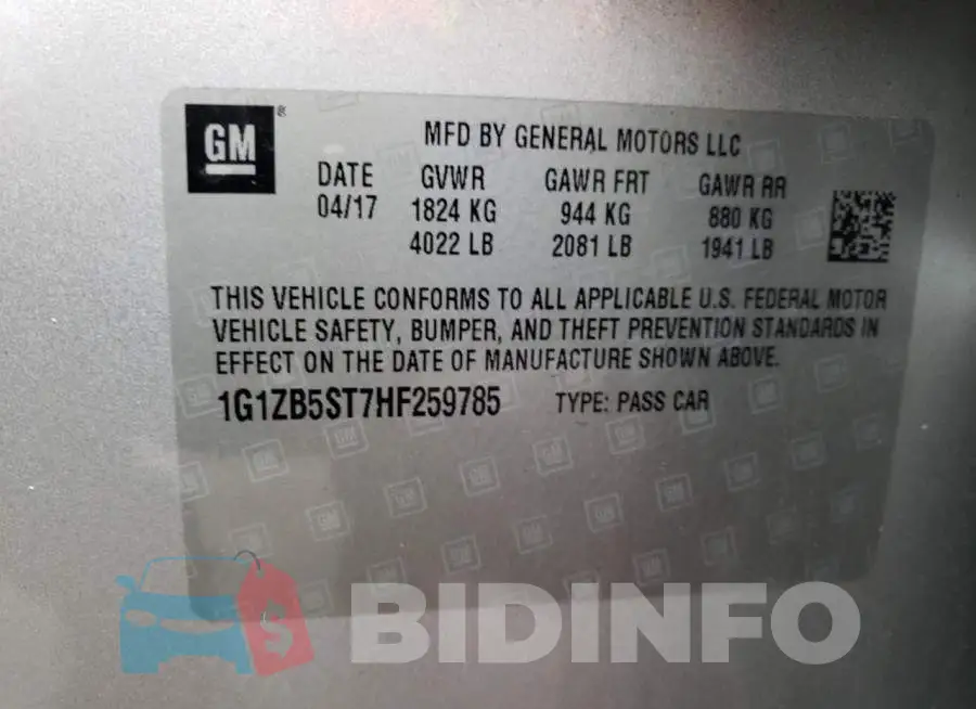 1G1ZB5ST7HF259785 Photo# 12