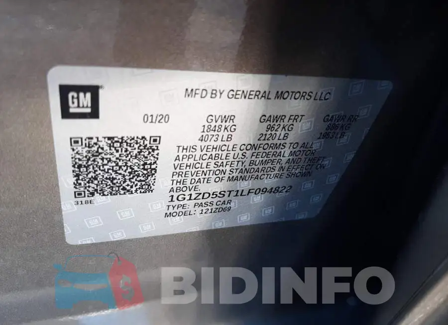 1G1ZD5ST1LF094822 Photo# 10
