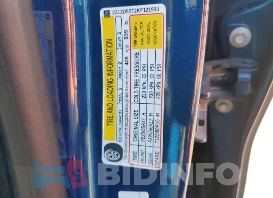 1G1ZD5ST2KF121993 Photo# 12