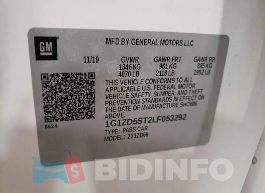1G1ZD5ST2LF053292 Photo# 12