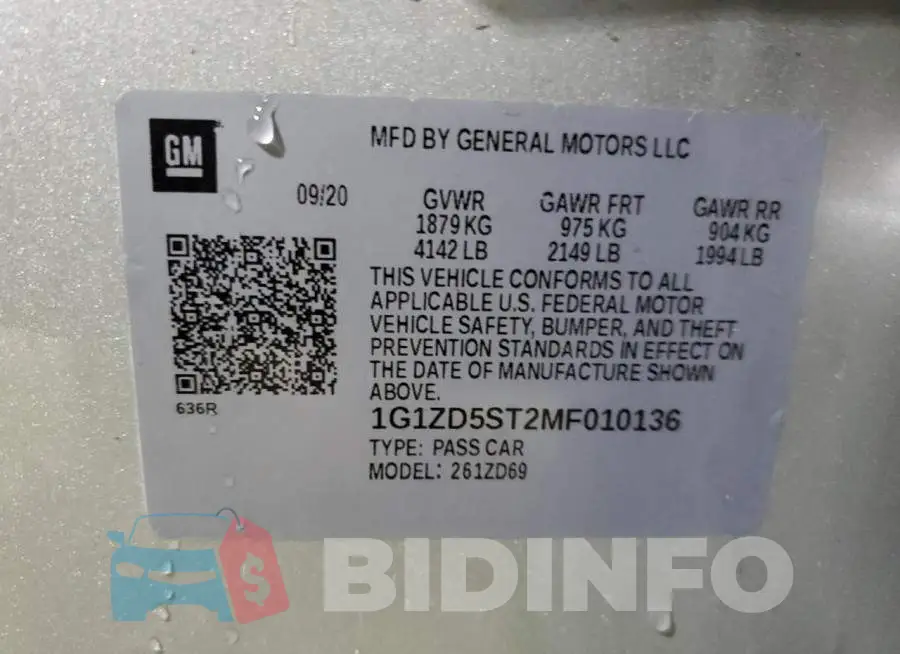 1G1ZD5ST2MF010136 Photo# 12