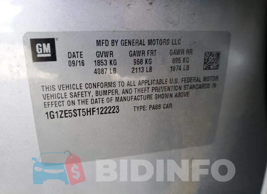 1G1ZE5ST5HF122223 Photo# 12