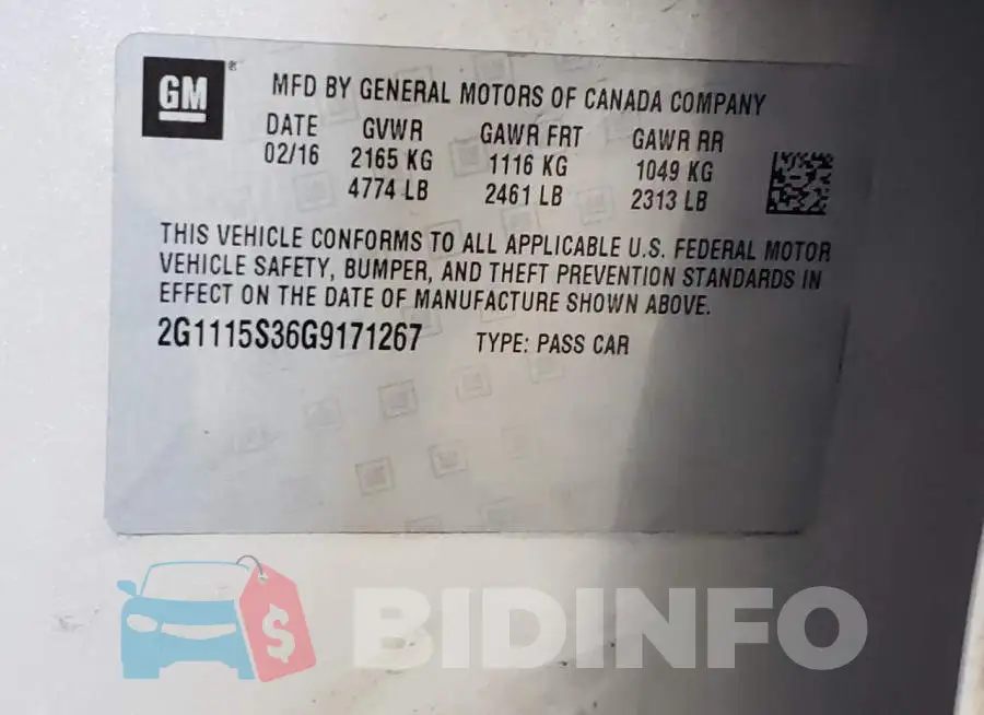 2G1115S36G9171267 Photo# 12
