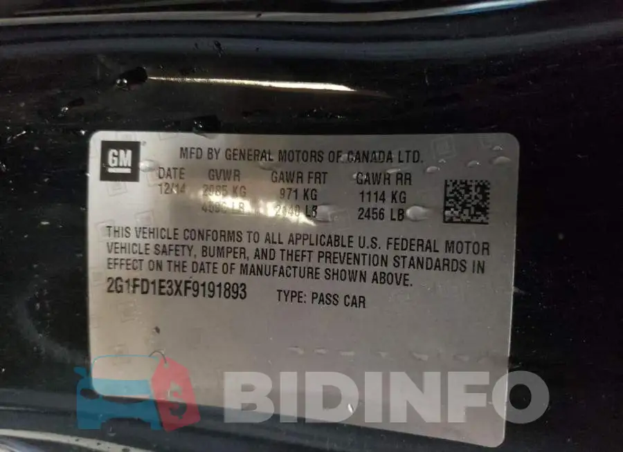 2G1FD1E3XF9191893 Photo# 12