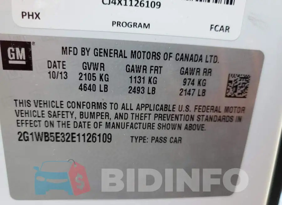 2G1WB5E32E1126109 Photo# 12