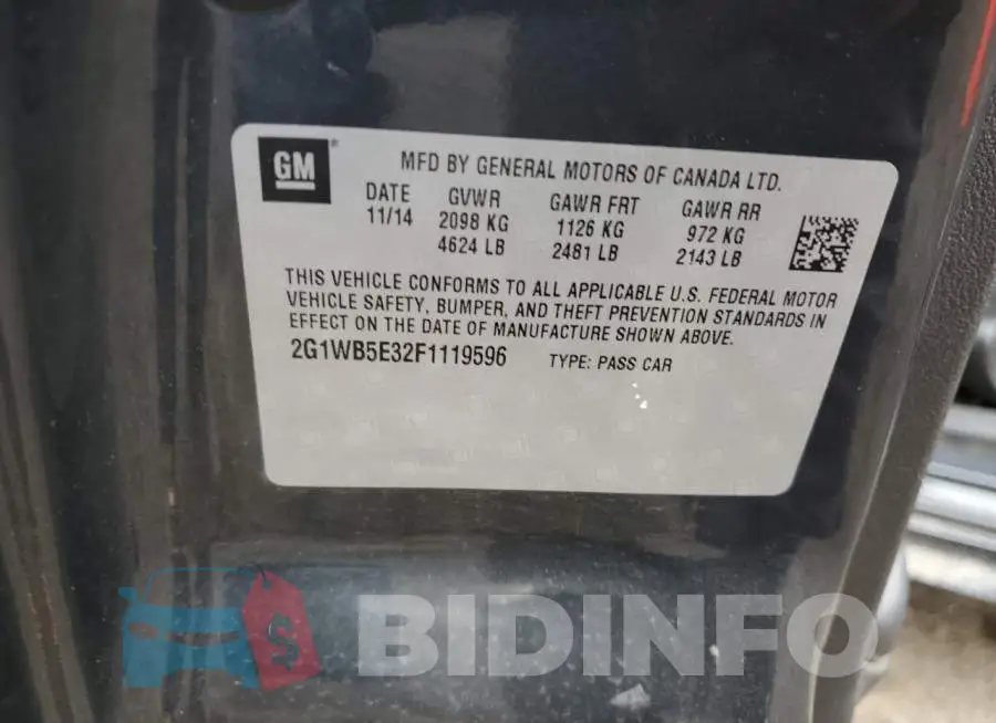 2G1WB5E32F1119596 Photo# 12