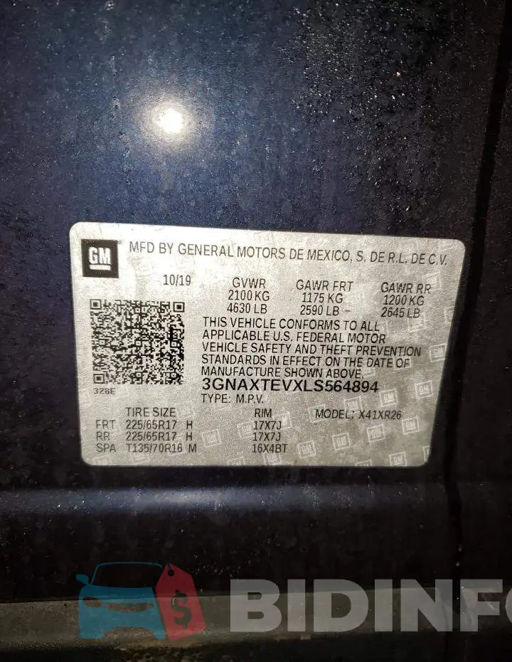 3GNAXTEVXLS564894 Photo# 13