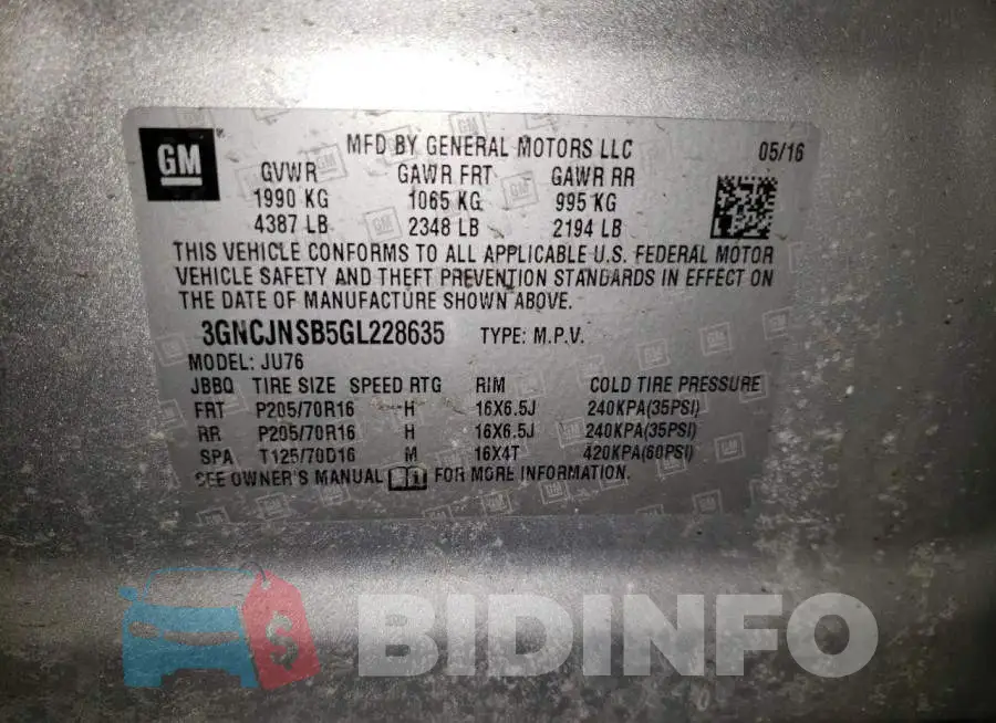 3GNCJNSB5GL228635 Photo# 12