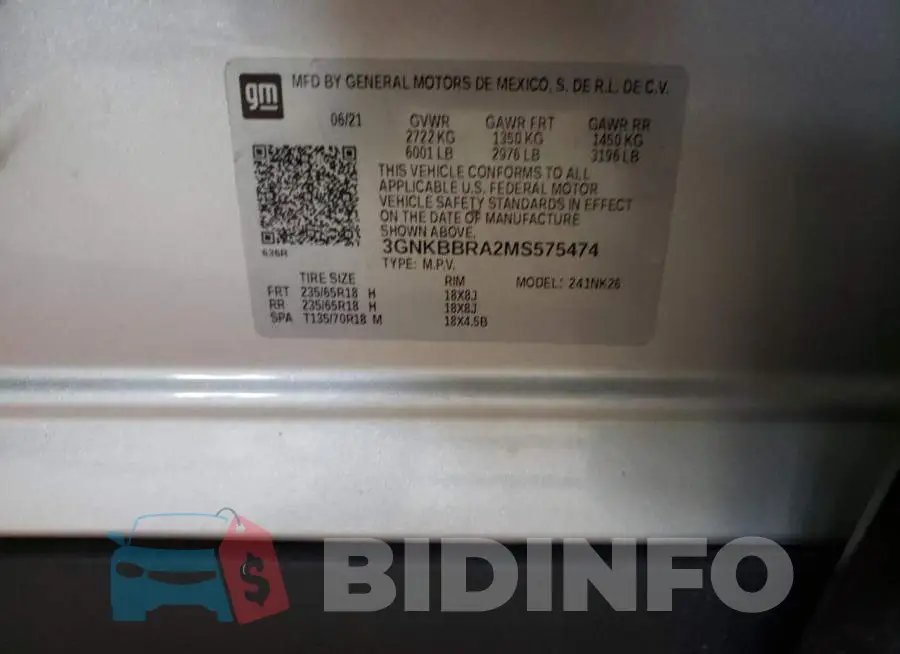 3GNKBBRA2MS575474 Photo# 14