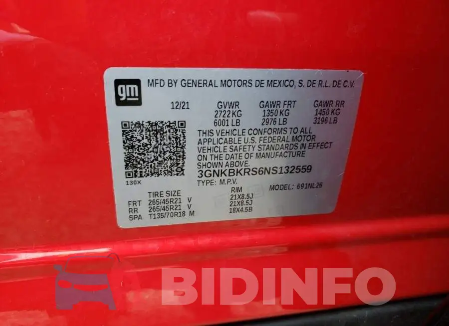 3GNKBKRS6NS132559 Photo# 14