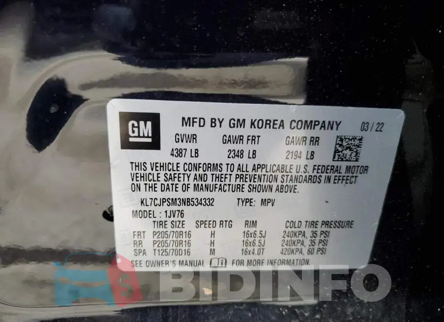 KL7CJPSM3NB534332 Photo# 13