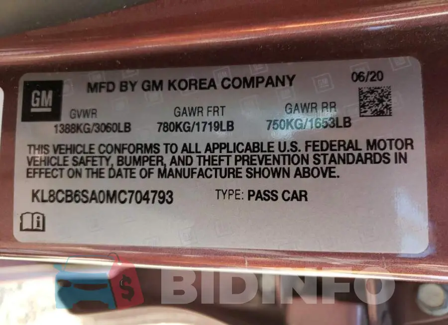 KL8CB6SA0MC704793 Photo# 13
