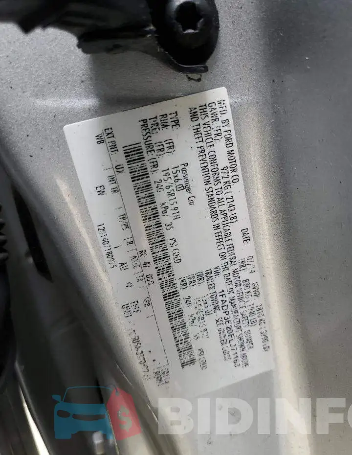 1FADP3E20EL371163 Photo# 12