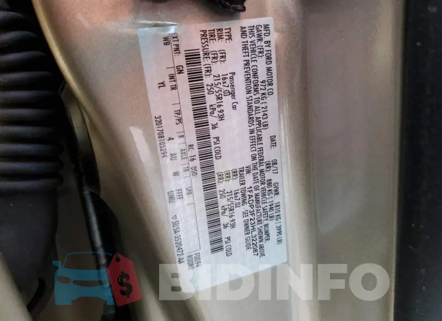 1FADP3F23HL322087 Photo# 12