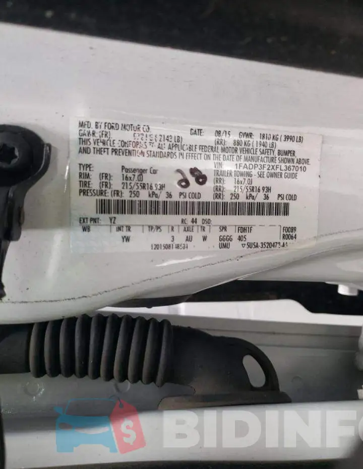 1FADP3F2XFL367010 Photo# 12