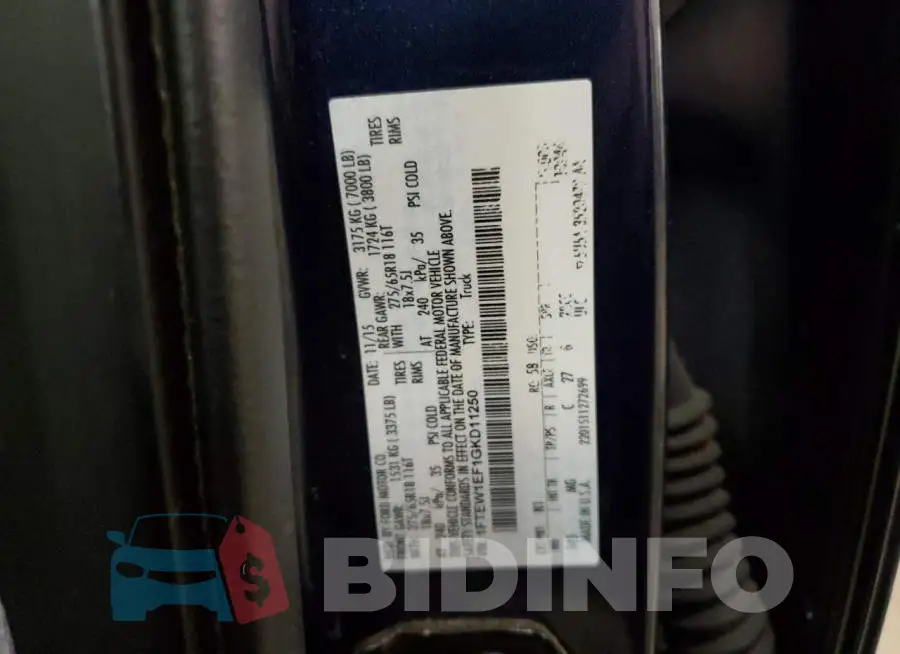 1FTEW1EF1GKD11250 Photo# 12