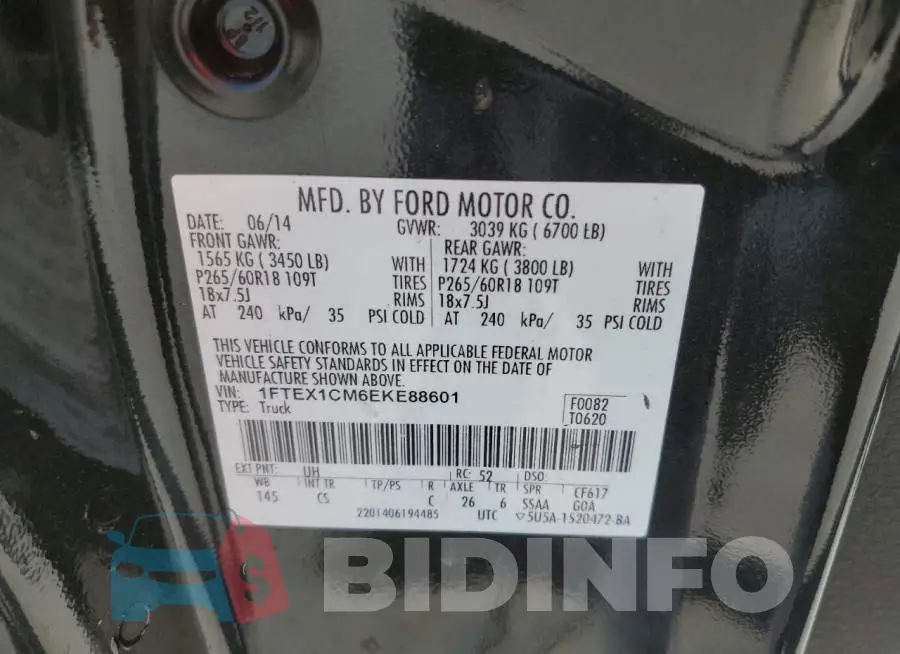 1FTEX1CM6EKE88601 Photo# 12