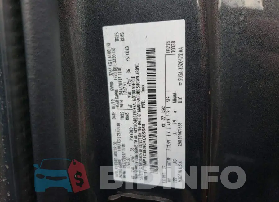 1FTMF1CB6KKC65659 Photo# 12