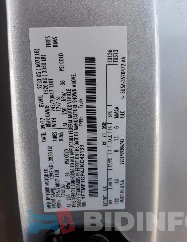 1FTMF1CP4JKC42133 Photo# 12