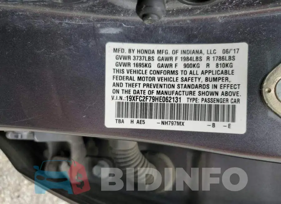 19XFC2F79HE062131 Photo# 12