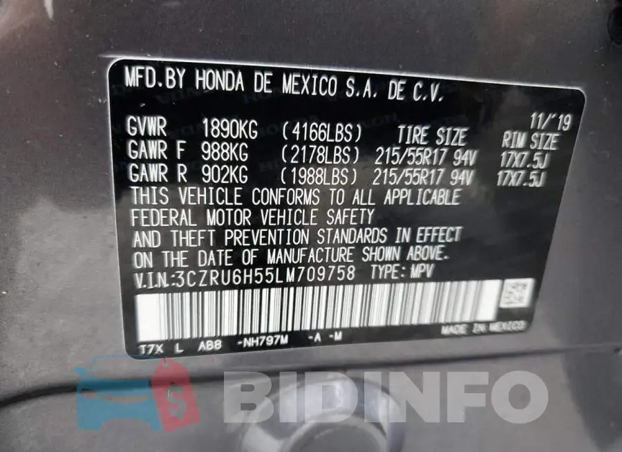 3CZRU6H55LM709758 Photo# 13