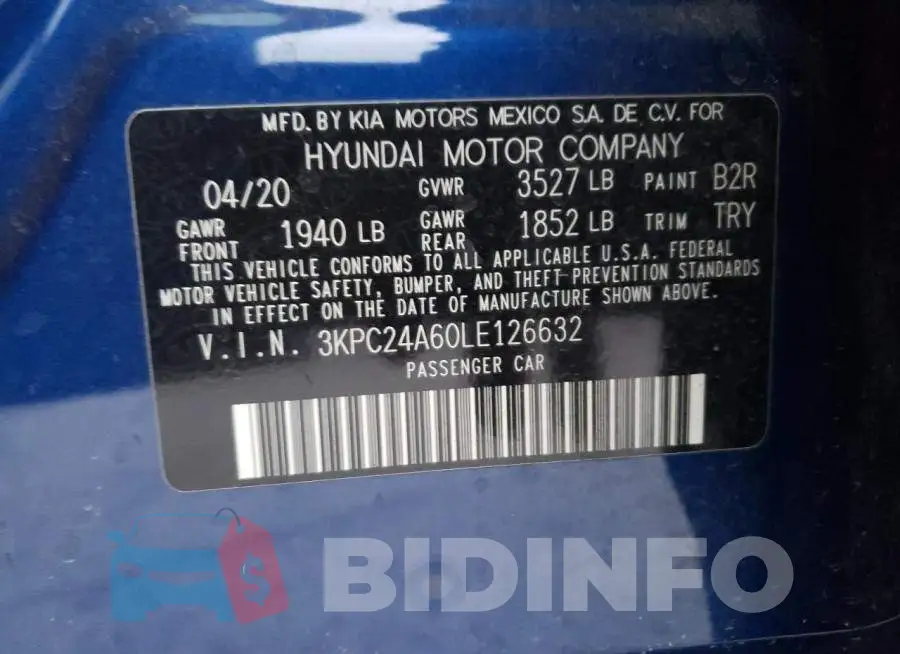 3KPC24A60LE126632 Photo# 13