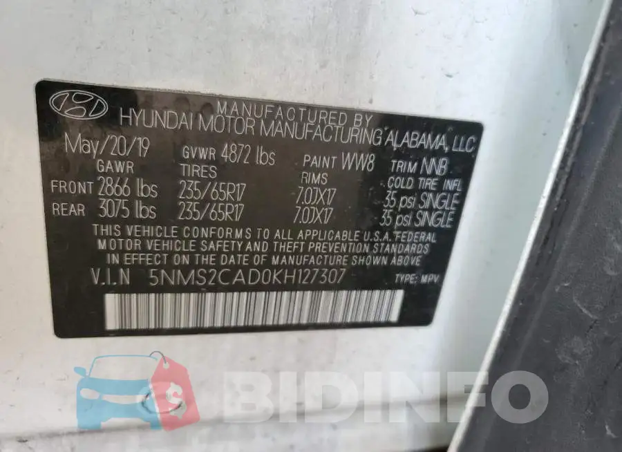 5NMS2CAD0KH127307 Photo# 13