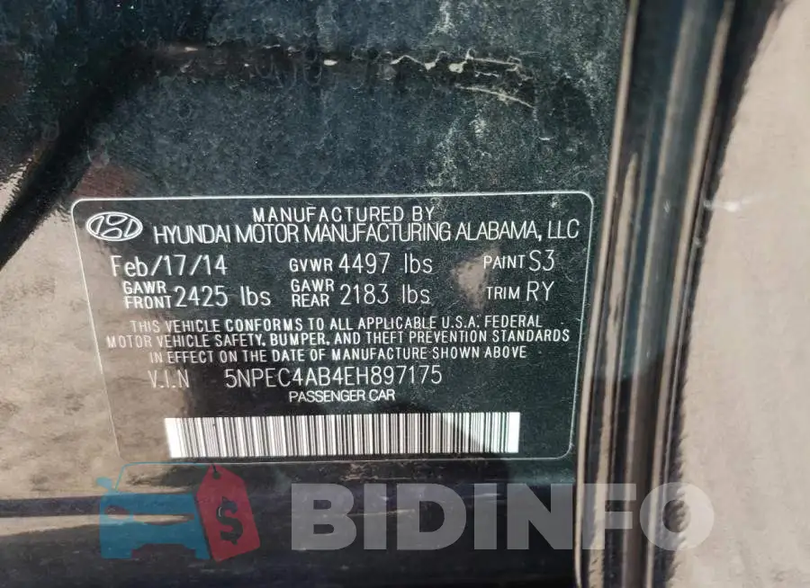 5NPEC4AB4EH897175 Photo# 10