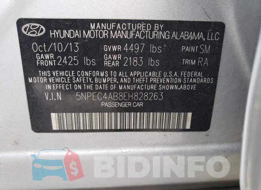 5NPEC4AB8EH828263 Photo# 12