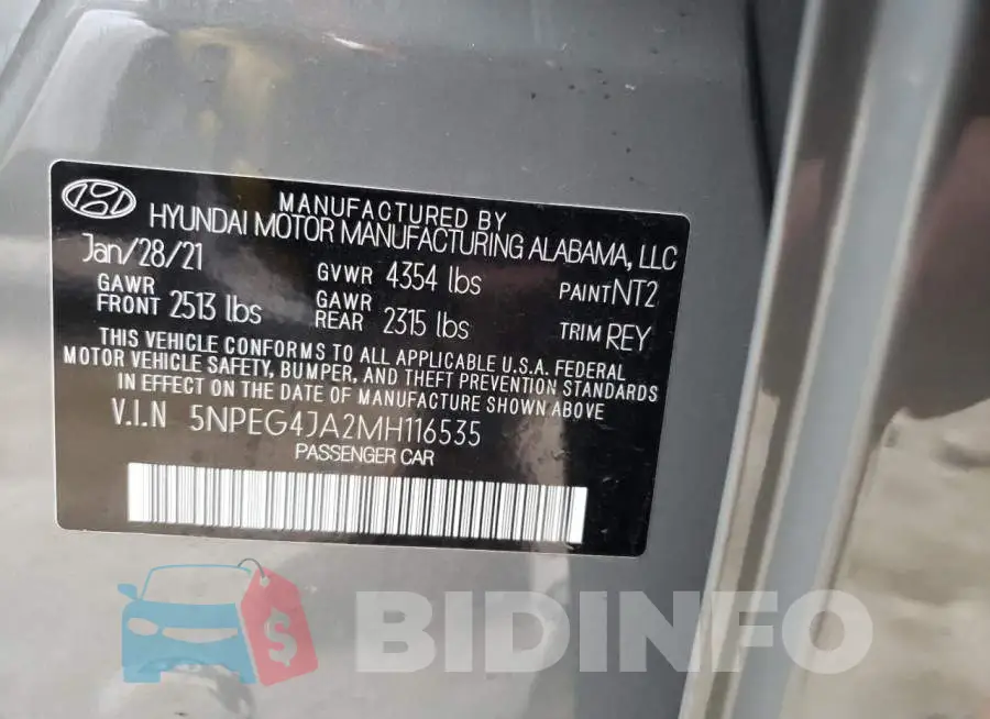 5NPEG4JA2MH116535 Photo# 12
