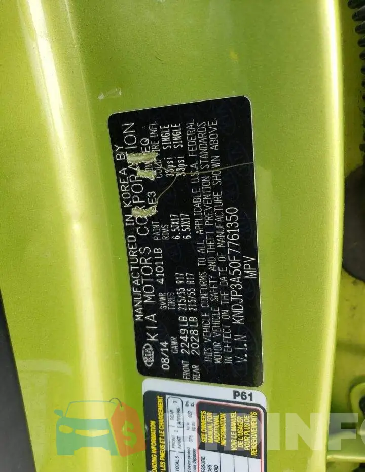 KNDJP3A50F7761350 Photo# 12
