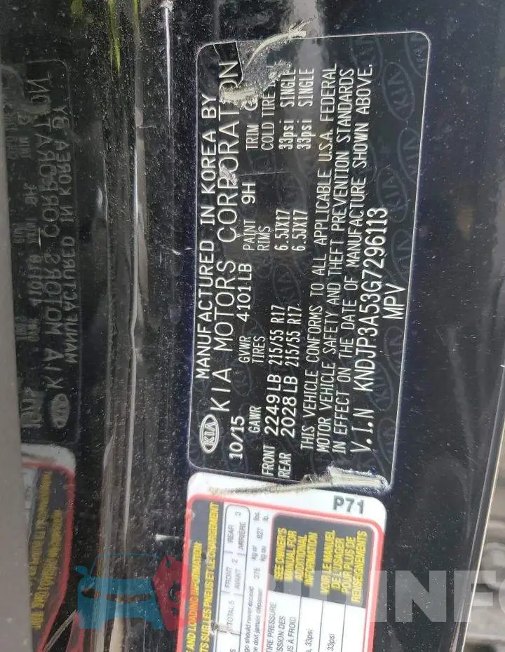 KNDJP3A53G7296113 Photo# 13