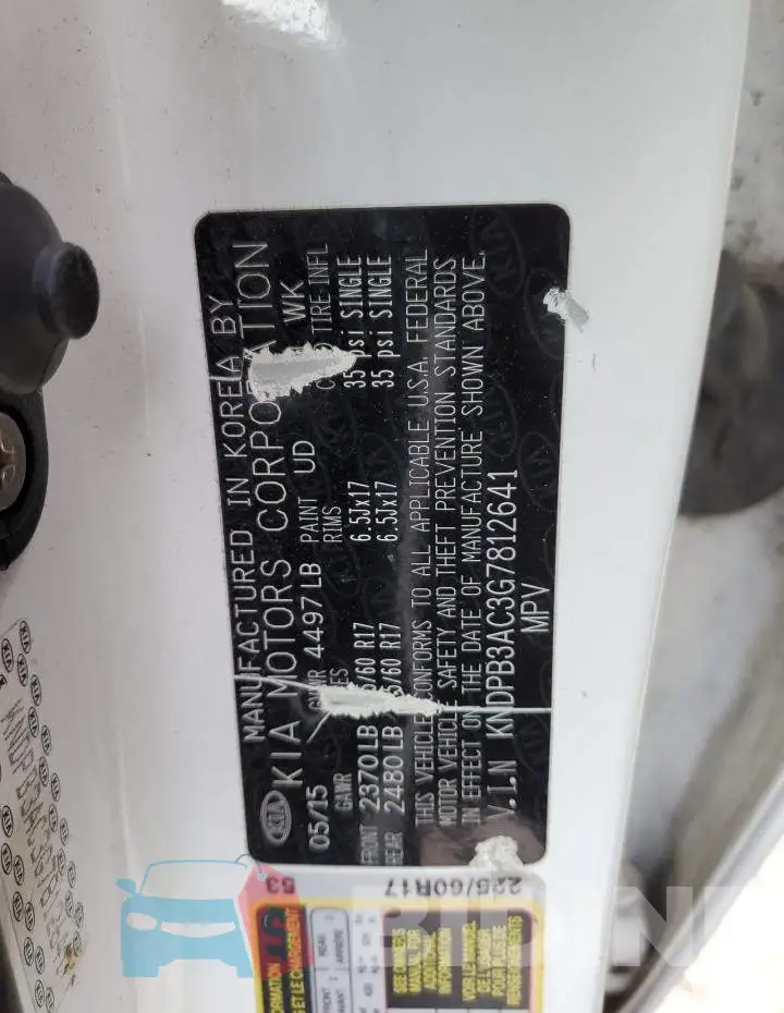 KNDPB3AC3G7812641 Photo# 12