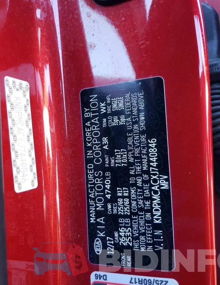 KNDPMCACXJ7440846 Photo# 12