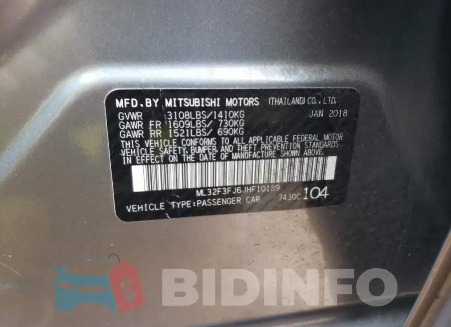 ML32F3FJ6JHF10189 Photo# 12