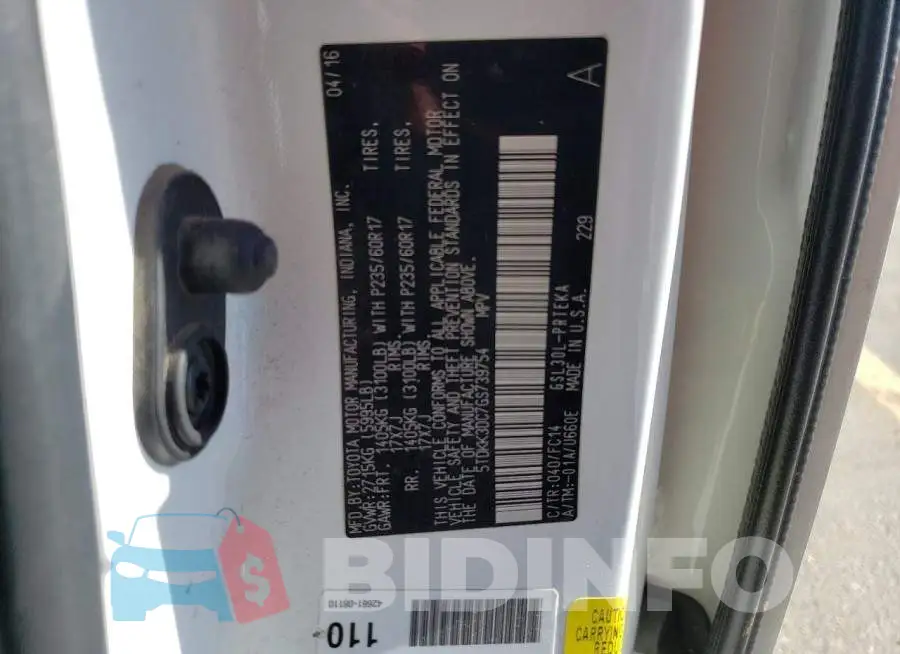 5TDKK3DC7GS739754 Photo# 13