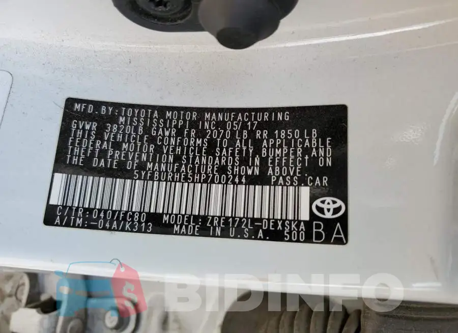 5YFBURHE5HP700244 Photo# 12