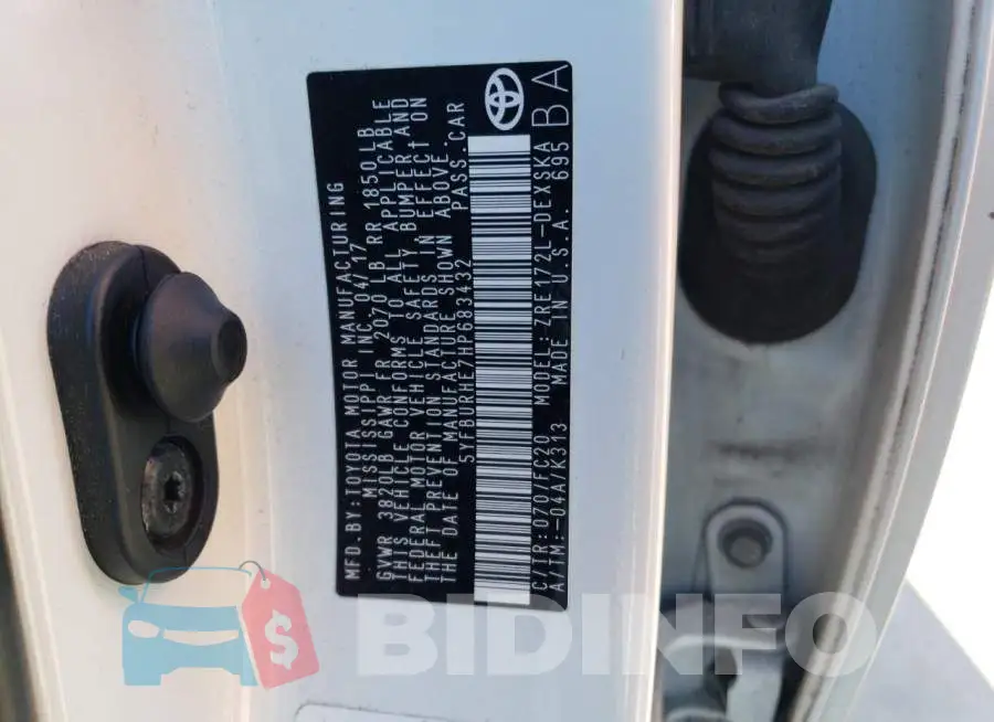 5YFBURHE7HP683432 Photo# 12