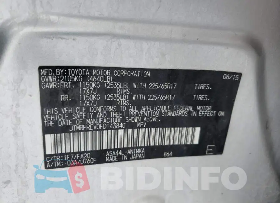 JTMRFREV0FD143840 Photo# 12