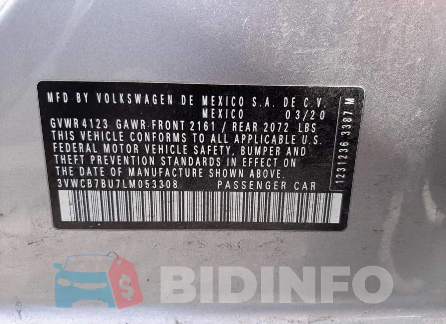 3VWCB7BU7LM053308 Photo# 12