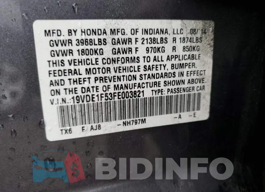19VDE1F53FE003821 Photo# 12