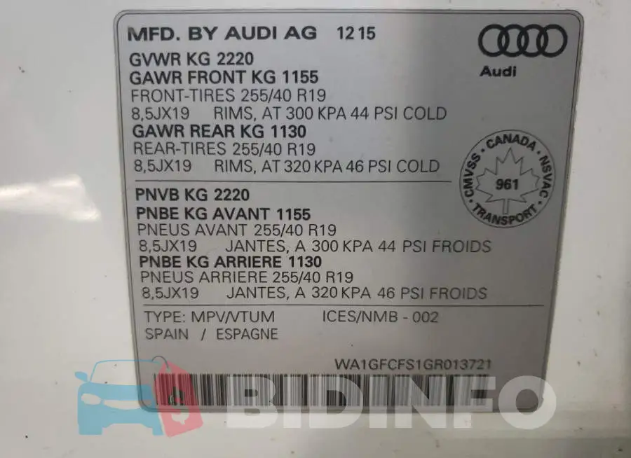 WA1GFCFS1GR013721 Photo# 14