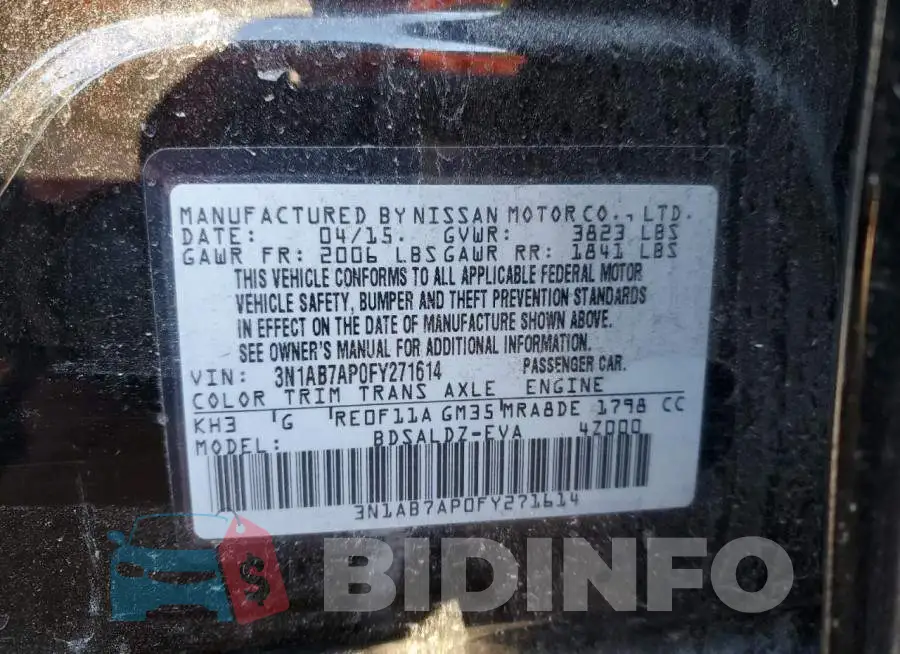 3N1AB7AP0FY271614 Photo# 12