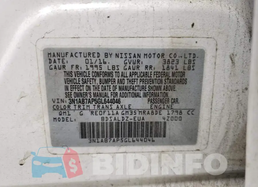 3N1AB7AP5GL644046 Photo# 12