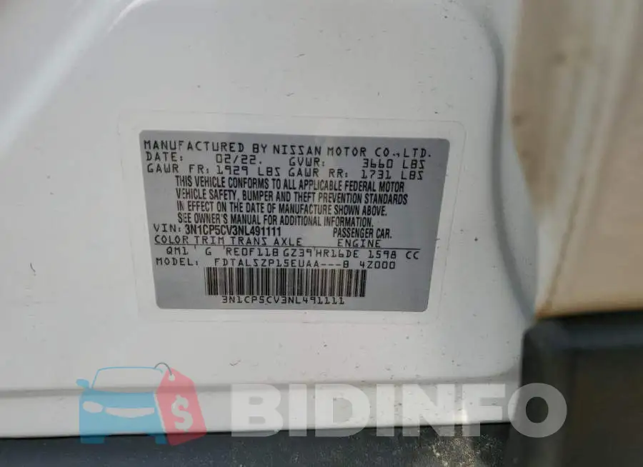 3N1CP5CV3NL491111 Photo# 12