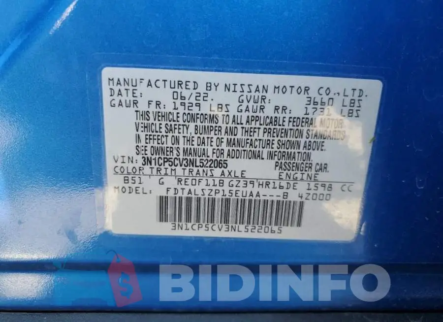 3N1CP5CV3NL522065 Photo# 12