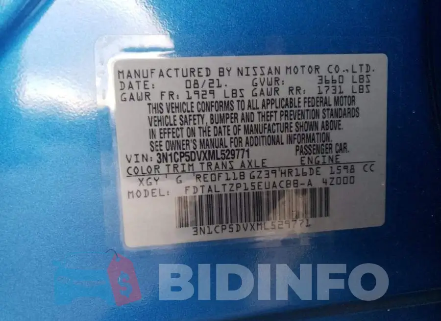3N1CP5DVXML529771 Photo# 12